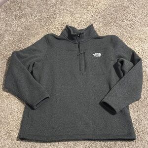 The North Face 1/4 Zip Gray Fleece Pullover XL